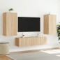 vidaXL 4-tlg. Wohnwand mit LED-Beleuchtung Sonoma-Eiche Holzwerkstoff vidaXL 4-tlg. Wohnwand mit LED-Beleuchtung Sonoma-Eiche Holzwerkstoff