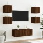 vidaXL 6-tlg. Wohnwand mit LED-Beleuchtung Braun Eichen-Optik vidaXL 6-tlg. Wohnwand mit LED-Beleuchtung Braun Eichen-Optik
