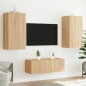 vidaXL 4-tlg. Wohnwand mit LED-Beleuchtung Sonoma-Eiche Holzwerkstoff vidaXL 4-tlg. Wohnwand mit LED-Beleuchtung Sonoma-Eiche Holzwerkstoff