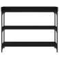 vidaXL Konsolentisch mit Ablagen Schwarz 100x30x80 cm vidaXL Konsolentisch mit Ablagen Schwarz 100x30x80 cm