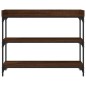 vidaXL Konsolentisch mit Ablagen Braun Eichen-Optik 100x30x80 cm vidaXL Konsolentisch mit Ablagen Braun Eichen-Optik 100x30x80 cm