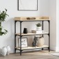 vidaXL Konsolentisch mit Ablagen Sonoma-Eiche 75x30x80 cm vidaXL Konsolentisch mit Ablagen Sonoma-Eiche 75x30x80 cm