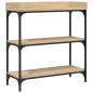 vidaXL Konsolentisch mit Ablagen Sonoma-Eiche 75x30x80 cm vidaXL Konsolentisch mit Ablagen Sonoma-Eiche 75x30x80 cm