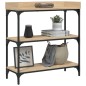 vidaXL Konsolentisch mit Ablagen Sonoma-Eiche 75x30x80 cm vidaXL Konsolentisch mit Ablagen Sonoma-Eiche 75x30x80 cm
