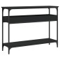 vidaXL Konsolentisch mit Ablage Schwarz 100x29x75cm Holzwerkstoff vidaXL Konsolentisch mit Ablage Schwarz 100x29x75cm Holzwerkstoff