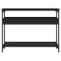 vidaXL Konsolentisch mit Ablage Schwarz 100x29x75cm Holzwerkstoff vidaXL Konsolentisch mit Ablage Schwarz 100x29x75cm Holzwerkstoff