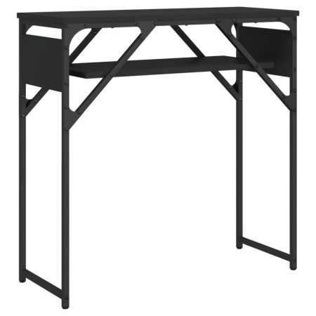vidaXL Konsolentisch mit Ablage Schwarz 100x29x75cm Holzwerkstoff