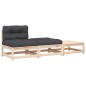 vidaXL Gartensofa ohne Armlehnen mit Kissen und Hockern vidaXL Gartensofa ohne Armlehnen mit Kissen und Hockern
