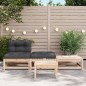 vidaXL Gartensofa ohne Armlehnen mit Kissen und Hockern vidaXL Gartensofa ohne Armlehnen mit Kissen und Hockern
