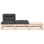 vidaXL Gartensofa ohne Armlehnen mit Kissen und Hockern vidaXL Gartensofa ohne Armlehnen mit Kissen und Hockern