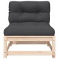 vidaXL Gartensofa ohne Armlehnen mit Kissen und Hockern vidaXL Gartensofa ohne Armlehnen mit Kissen und Hockern