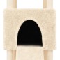 vidaXL Kratzbaum mit Sisal-Kratzsäulen Creme 153 cm vidaXL Kratzbaum mit Sisal-Kratzsäulen Creme 153 cm