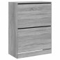 vidaXL Schuhschrank mit 2 Klappen Grau Sonoma 80x42x108 cm vidaXL Schuhschrank mit 2 Klappen Grau Sonoma 80x42x108 cm