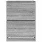 vidaXL Schuhschrank mit 2 Klappen Grau Sonoma 80x42x108 cm vidaXL Schuhschrank mit 2 Klappen Grau Sonoma 80x42x108 cm