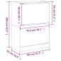 vidaXL Schuhschrank mit 2 Klappen Grau Sonoma 80x42x108 cm vidaXL Schuhschrank mit 2 Klappen Grau Sonoma 80x42x108 cm