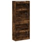 vidaXL Schuhschrank mit 4 Klappen Räuchereiche 80x34x187,5 cm vidaXL Schuhschrank mit 4 Klappen Räuchereiche 80x34x187,5 cm