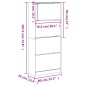 vidaXL Schuhschrank mit 4 Klappen Räuchereiche 80x34x187,5 cm vidaXL Schuhschrank mit 4 Klappen Räuchereiche 80x34x187,5 cm