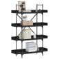 vidaXL Bücherregal 4 Böden Schwarz 100x33x145,5 cm Holzwerkstoff vidaXL Bücherregal 4 Böden Schwarz 100x33x145,5 cm Holzwerkstoff