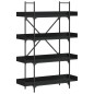 vidaXL Bücherregal 4 Böden Schwarz 100x33x145,5 cm Holzwerkstoff vidaXL Bücherregal 4 Böden Schwarz 100x33x145,5 cm Holzwerkstoff