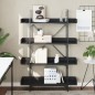 vidaXL Bücherregal 4 Böden Schwarz 100x33x145,5 cm Holzwerkstoff vidaXL Bücherregal 4 Böden Schwarz 100x33x145,5 cm Holzwerkstoff