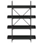 vidaXL Bücherregal 4 Böden Schwarz 100x33x145,5 cm Holzwerkstoff vidaXL Bücherregal 4 Böden Schwarz 100x33x145,5 cm Holzwerkstoff