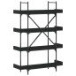 vidaXL Bücherregal 4 Böden Schwarz 100x33x145,5 cm Holzwerkstoff vidaXL Bücherregal 4 Böden Schwarz 100x33x145,5 cm Holzwerkstoff