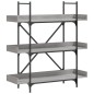 vidaXL Bücherregal 3 Böden Grau Sonoma 100x33x108,5 cm Holzwerkstoff vidaXL Bücherregal 3 Böden Grau Sonoma 100x33x108,5 cm Holzwerkstoff