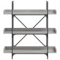 vidaXL Bücherregal 3 Böden Grau Sonoma 100x33x108,5 cm Holzwerkstoff vidaXL Bücherregal 3 Böden Grau Sonoma 100x33x108,5 cm Holzwerkstoff