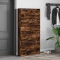 vidaXL Schuhschrank mit 4 Klappen Räuchereiche 80x21x163,5 cm vidaXL Schuhschrank mit 4 Klappen Räuchereiche 80x21x163,5 cm