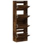 vidaXL Schuhschrank mit 4 Klappen Räuchereiche 60x34x187,5 cm vidaXL Schuhschrank mit 4 Klappen Räuchereiche 60x34x187,5 cm