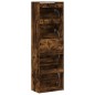 vidaXL Schuhschrank mit 4 Klappen Räuchereiche 60x34x187,5 cm vidaXL Schuhschrank mit 4 Klappen Räuchereiche 60x34x187,5 cm