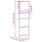 vidaXL Schuhschrank mit 4 Klappen Räuchereiche 60x34x187,5 cm vidaXL Schuhschrank mit 4 Klappen Räuchereiche 60x34x187,5 cm