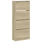 vidaXL Schuhschrank mit 4 Klappen Sonoma-Eiche 80x34x187,5 cm vidaXL Schuhschrank mit 4 Klappen Sonoma-Eiche 80x34x187,5 cm