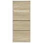 vidaXL Schuhschrank mit 4 Klappen Sonoma-Eiche 80x34x187,5 cm vidaXL Schuhschrank mit 4 Klappen Sonoma-Eiche 80x34x187,5 cm