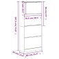 vidaXL Schuhschrank mit 4 Klappen Sonoma-Eiche 80x34x187,5 cm vidaXL Schuhschrank mit 4 Klappen Sonoma-Eiche 80x34x187,5 cm