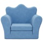 vidaXL Schlafsofa für Kinder Blau Weich Plüsch vidaXL Schlafsofa für Kinder Blau Weich Plüsch