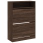 vidaXL Schuhschrank mit 2 Klappen Braun Eiche-Optik 80x34x116 cm vidaXL Schuhschrank mit 2 Klappen Braun Eiche-Optik 80x34x116 cm