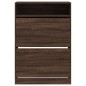 vidaXL Schuhschrank mit 2 Klappen Braun Eiche-Optik 80x34x116 cm vidaXL Schuhschrank mit 2 Klappen Braun Eiche-Optik 80x34x116 cm
