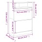 vidaXL Schuhschrank mit 2 Klappen Braun Eiche-Optik 80x34x116 cm vidaXL Schuhschrank mit 2 Klappen Braun Eiche-Optik 80x34x116 cm
