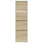 vidaXL Schuhschrank mit 4 Klappen Sonoma-Eiche 60x42x204 cm vidaXL Schuhschrank mit 4 Klappen Sonoma-Eiche 60x42x204 cm