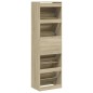 vidaXL Schuhschrank mit 4 Klappen Sonoma-Eiche 60x42x204 cm vidaXL Schuhschrank mit 4 Klappen Sonoma-Eiche 60x42x204 cm