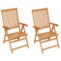Gartenstühle 2 Stk. mit Blauen Auflagen Massivholz Teak Gartenstühle 2 Stk. mit Blauen Auflagen Massivholz Teak