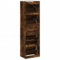 vidaXL Schuhschrank mit 4 Klappen Räuchereiche 60x42x204 cm vidaXL Schuhschrank mit 4 Klappen Räuchereiche 60x42x204 cm