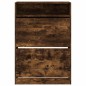 vidaXL Schuhschrank mit 2 Klappen Räuchereiche 80x34x116 cm vidaXL Schuhschrank mit 2 Klappen Räuchereiche 80x34x116 cm