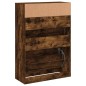 vidaXL Schuhschrank mit 2 Klappen Räuchereiche 80x34x116 cm vidaXL Schuhschrank mit 2 Klappen Räuchereiche 80x34x116 cm