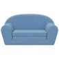 vidaXL Kinder-Schlafsofa 2-Sitzer Blau Weicher Plüsch vidaXL Kinder-Schlafsofa 2-Sitzer Blau Weicher Plüsch