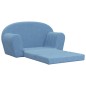 vidaXL Kinder-Schlafsofa 2-Sitzer Blau Weicher Plüsch vidaXL Kinder-Schlafsofa 2-Sitzer Blau Weicher Plüsch