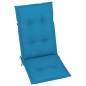 Gartenstühle 2 Stk. mit Blauen Auflagen Massivholz Teak Gartenstühle 2 Stk. mit Blauen Auflagen Massivholz Teak