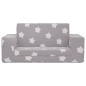 vidaXL Kinder-Schlafsofa 2-Sitzer Hellgrau mit Sternen Weicher Plüsch vidaXL Kinder-Schlafsofa 2-Sitzer Hellgrau mit Sternen Weicher Plüsch
