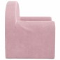vidaXL Schlafsofa für Kinder Rosa Weich Plüsch vidaXL Schlafsofa für Kinder Rosa Weich Plüsch